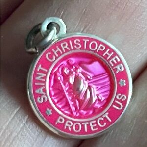 Surfer Saint Christopher necklace charm - from Hawaii